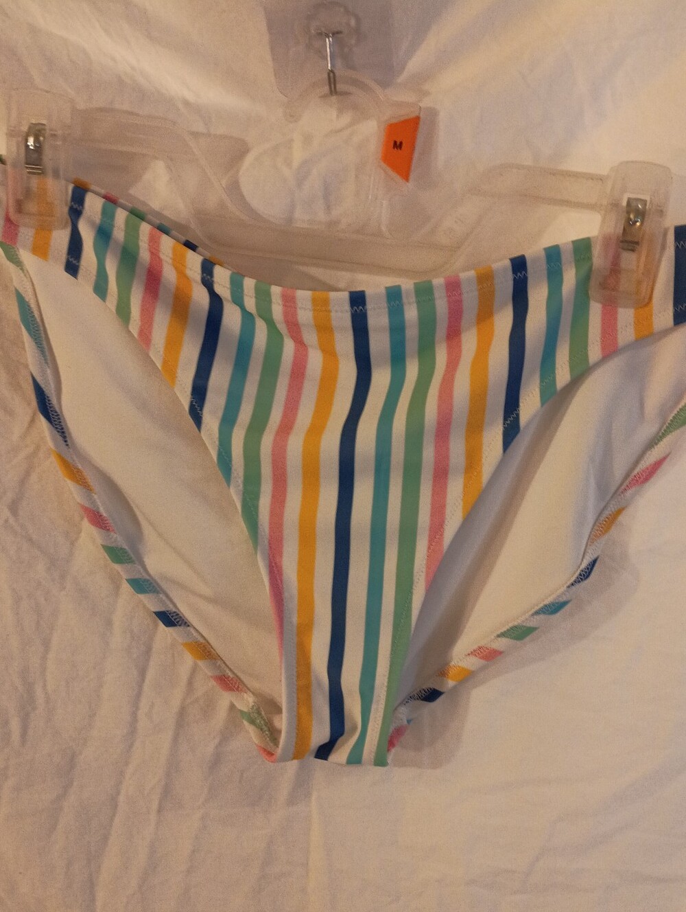 Old Navy Striped Bikini in Pink, Blue, Yellow, Green Small Bottom And Medium Top - Picture 5 of 7